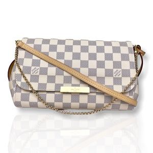 LOUIS VUITTON FAVORITE MM DAMIER AZUR SHOULDER BAG